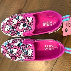 Hello Kitty Low Top Sneakers Slip On Shoes - Fuchsia Pink (Size 13 little Kids)